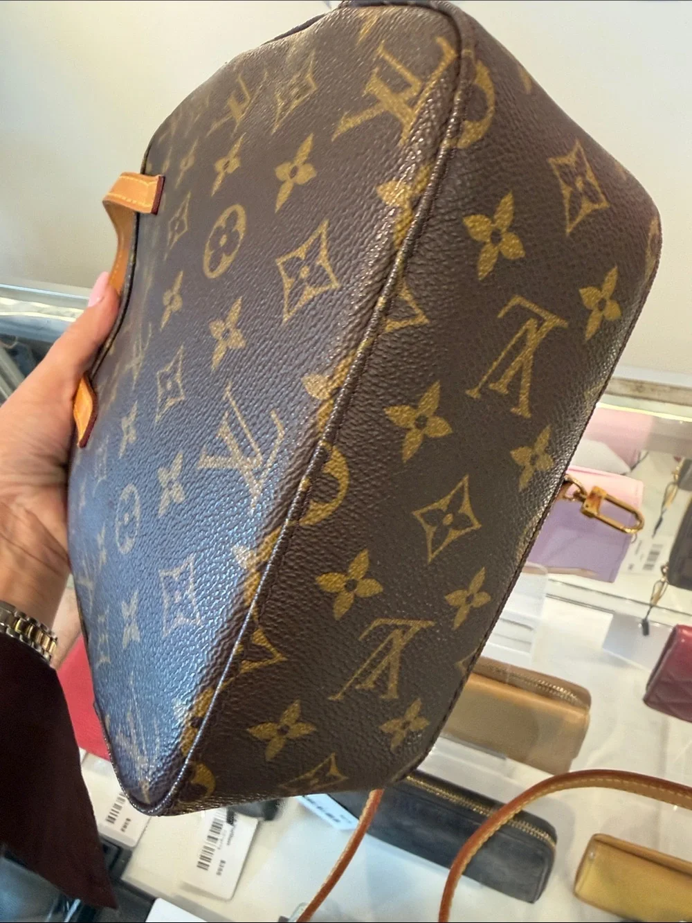 Louis Vuitton Brown Monogram and Vachetta Spontini